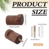 6er-Set Holzwandhaken, rustikale Haken, 50x35 mm, Kaffee Productafbeelding-voorbeeld