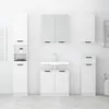 vidaXL Armadio da bagno bianco 32x34x188,5 cm in legno Anteprima dell’immagine prodotto 3