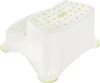 A white two-step stool with light green polka dots and trim. Anteprima dell’immagine prodotto