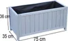Pflanzkasten / Pflanztrog grau 75 x 35 x 36 cm Produktbild-Vorschau 6