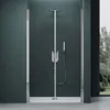 A modern shower enclosure with a sleek design, featuring a rainfall showerhead and a handheld shower wand. Produktbild-Vorschau