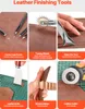 A collage of images showing different leather finishing tools and their uses. Náhľad obrázku produktu