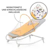 A baby bouncer with a mosquito net and a patterned blanket. Produktbild-Vorschau