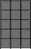 vidaXL Étagère cube avec boîtes 15 compartiments noir Voir les images du produit 1