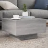 vidaXL Table basse avec lampes LED Gris Sonoma 55x55x31 cm Voir les images du produit 2