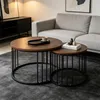 2er Set Satztische,Rund Couchtisch Wohnzimmertisch aus Produktbild-Vorschau 1