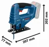 Bosch GST 18V-95 B Professional, Oberer Griff, Schwarz, Produktbild-Vorschau 2