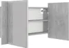 vidaXL LED-Bad-Spiegelschrank Betongrau 80x12x45 cm Acryl Produktbild-Vorschau 12