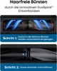 A collage showing the features of a vacuum cleaner brush roll and its operation. Náhled obrázku produktu