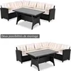 CASARIA® Lounge Angolare Divano in Polyrattan Tavolo Pranzo Anteprima dell’immagine prodotto 10