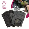 Autofahrer Handschuhe Retro Vintage Leder Fingerlose Produktbild-Vorschau 1