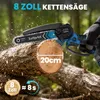 2-in-1 Akku Hochentaster Kettensäge, 1,1-2M Teleskopstiel, Produktbild-Vorschau 5