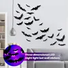 Halloween Deko,24 Stück LED Lila Fledermaus Produktbild-Vorschau 4