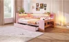 Daybed 140x200 cm mit USB & LED – Tagesbett in Rosa, Produktbild-Vorschau 6