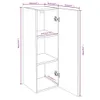 Eleganter Möbel TV-Schränke 4er Set Räuchereiche 30,5x30x90 Produktbild-Vorschau 6