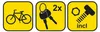 Zapięcie rowerowe Dunlop łączące U-lock i blokadę linkową - Podgląd zdjęcia produktu 5