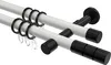 Interdeco Gardinenstange / Vorhangstange Weiß / Schwarz, Produktbild-Vorschau 1