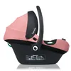 A side view of a pink and black baby car seat on a white background. Náhled obrázku produktu