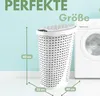 Wäschekorb mit Deckel Wäschesammler Rattan Wäschekorb Produktbild-Vorschau 2