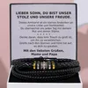 Bracelet en cuir pour homme avec boîte cadeau - Cher fils - Voir les images du produit 1