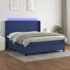 vidaXL Boxspringbett mit Matratze & LED Blau 180x200 cm Produktbild-Vorschau 10
