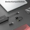 deleyCON 0,1m USB 2.0 OTG Adapter Kabel Nylon + Produktbild-Vorschau 3