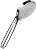 A silver and gray hand-held shower head is shown against a white background. Produktbild-Vorschau
