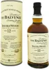 A bottle of Balvenie DoubleWood 12 Year Old Scotch Whisky and its cylindrical packaging are shown side-by-side against a white background. Produktbild-Vorschau