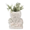 Clayre & Eef Blumentopf Herz 23x13x25 cm Weiß Stein Produktbild-Vorschau 4