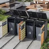 Zestaw 2 pojemników na śmieci Merax z klapą i 2 Podgląd zdjęcia produktu 4