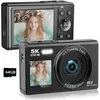 ZELURXX 5K digitálny fotoaparát, 80MP, 18x zoom, duálny Náhľad obrázku produktu 1
