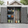 BEALIFE Gartenschrank 140x44x162 cm | 2 Türen & großes Produktbild-Vorschau 3
