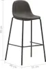 5-tlg. Bar-Set Stoff Dunkelgrau Produktbild-Vorschau 11