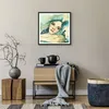 Gerahmtes Poster - Schwarzer Rahmen - Aquarell Frau Produktbild-Vorschau 7