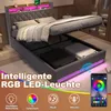 MODFU Jugendbett 140×190 mit LED-Kopfteil und Produktbild-Vorschau 4