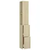 A tall, narrow cabinet with two drawers and an open shelf, shown against a white background. Podgląd zdjęcia produktu