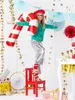 Folienballon Zuckerstange 50x82cm Weiß / Rot Produktbild-Vorschau 2