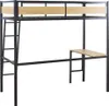 Letto a soppalco con scrivania "Ethan" - 90 x 190 cm - Nero Anteprima dell’immagine prodotto 6
