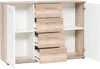 Sideboard >Jacklin< in Wildeiche Weiß - 120x85x35cm Produktbild-Vorschau 2