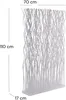 A white room divider made of interwoven branches, with dimensions indicated. Náhled obrázku produktu