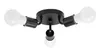 A black ceiling lamp with three white bulbs is shown against a white background. Náhled obrázku produktu