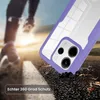 A person is running in the background while a phone case is shown in the foreground, with text indicating 360-degree protection. Produktbild-Vorschau