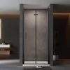 Schwarz Nischentür Dusche Falttür Duschtür 90x195cm Produktbild-Vorschau 1