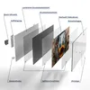 DEQOART Glasuhr 60x30 cm Zahlen 'Buntes Entenabenteuer' Produktbild-Vorschau 7