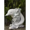 Delfino decorativo in pietra sintetica per laghetto da Anteprima dell’immagine prodotto 2