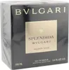 Luxuriöse Parfumverpackung in Schwarz mit goldener Mitte, darauf der Schriftzug „Splendida Bvlgari Jasmin Noir“, 100 ml Eau de Parfum. Voir les images du produit