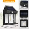 Solarna lampa ścienna na zewnątrz, lampy solarne na Podgląd zdjęcia produktu 8