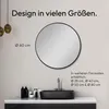 Wandspiegel 60 cm, rund, matt schwarz, Aluminiumrahmen Produktbild-Vorschau 2