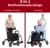COSTWAY 2 in 1 Sedia a rotelle e deambulatore pieghevole e Anteprima dell’immagine prodotto 3