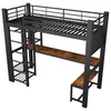 Metall-Hochbett mit Aufhängemöglichkeit, LED-Leiste, Produktbild-Vorschau 9